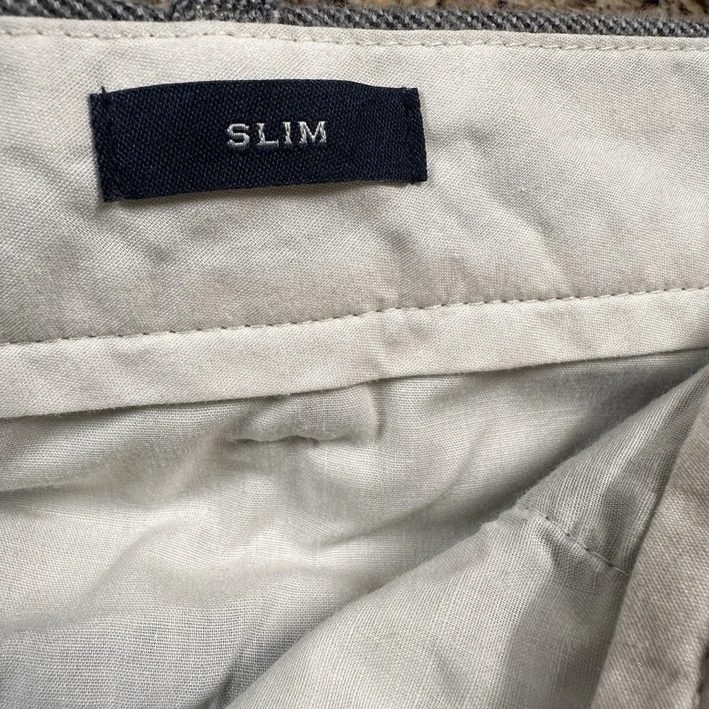 J.Crew Flex Slim Chino Pants Mens Tag 34x32 Real Sz‎ 36x30.5 Stretch Textured
